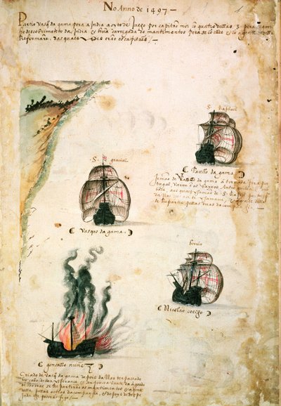 Departure of Vasco da Gama in 1497, from 